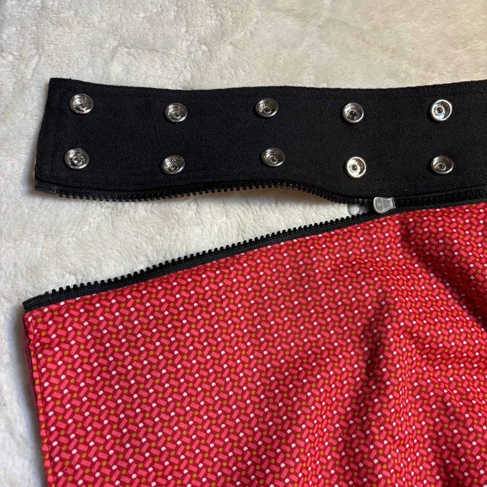 NEW Set Mini Skirt & Bag Zand Amsterdam OS Reversible Skirt Crossbody Bag Maroon - Picture 8 of 16